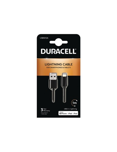 CABLE DURACELL LIGHTNING USB APPLE USB5012A