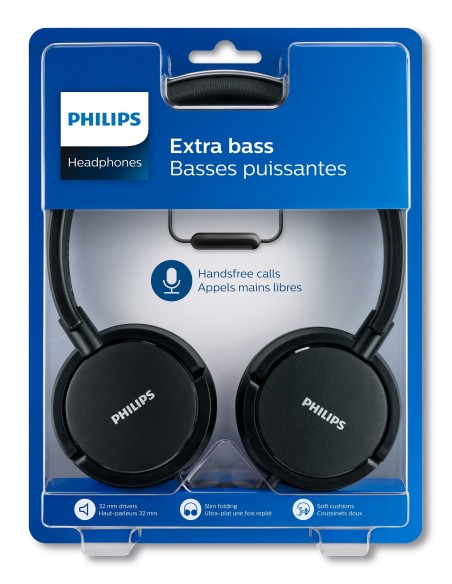 PHILIPS AURICULARES MICROFONO EXTRA BASS SHL5005 NEGRO