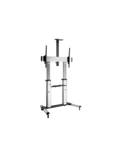 SOPORTE EQUIP PANTALLA 60P - 100P RUEDAS PLATA 650605