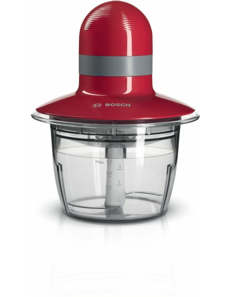 PICADORA BOSCH 400W 0.8L DISCO MEZCLADOR CUCHILLA ACERO INOX ROJO MMR08R2