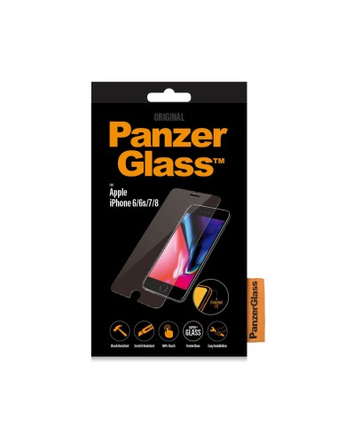 PROTECTOR DE PANTALLA PANZERGLASS PARA IPHONE 6 6S 7 8 CRISTAL TEMPLADO 0.4MM BORDES REDONDEADOS 2003