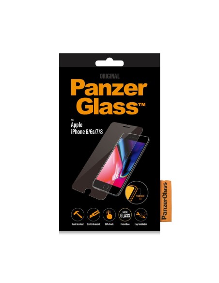 PROTECTOR DE PANTALLA PANZERGLASS PARA IPHONE 6 6S 7 8 CRISTAL TEMPLADO 0.4MM BORDES REDONDEADOS 2003