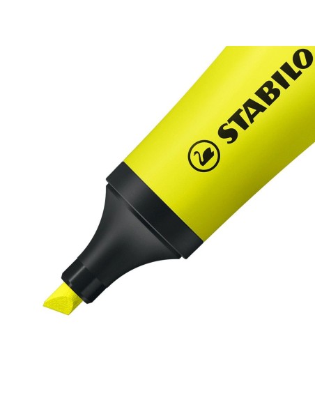 MARCADOR FLUORESCENTE STABILO TECNOLOGIA ANTI-SECADO 2 ANCHOS DE TRAZO 2+5MM NEON AMARILLO 72 24