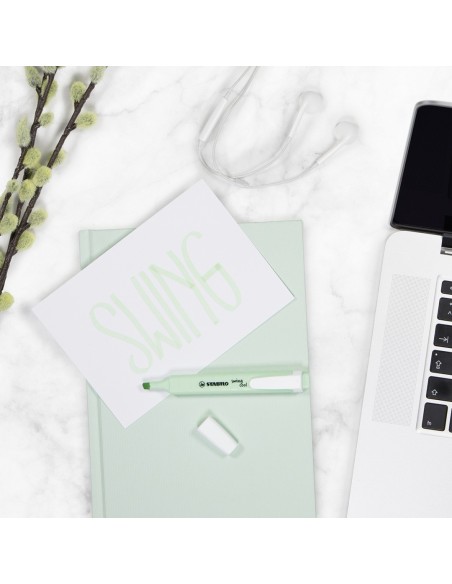 STABILO SWING COOL PASTEL ESTUCHE 4 ROTULADORES COLORES SURTIDOS PASTEL TECNOLOGIA ANTI-SECADO 2 ANCHOS DE TRAZO 1+4 275 4-08