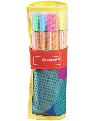 STABILO POINT 88 ROLLERSET ESTUCHE 25 ROTULADORES PUNTA METALICA APTO PARA USO CON REGLAS Y PLANTILLAS TRAZO 0.4 MM 8825-07