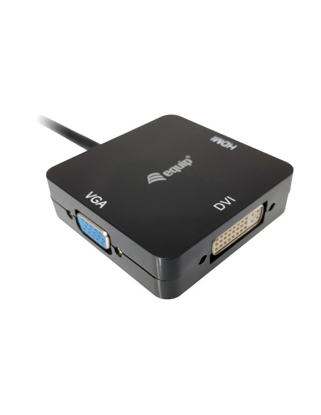 ADAPTADOR EQUIP MINI DISPLAYPORT A THUNDERBOLT A HDMI DVI VGA NEGRO 133439