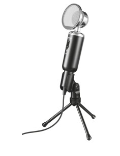 TRUST MADELL MICROFONO DESKTOP AJUSTABLE BOTON MUTE CABLE DE 2.5M JACK 3.5MM REJILLA DESMONTABLE