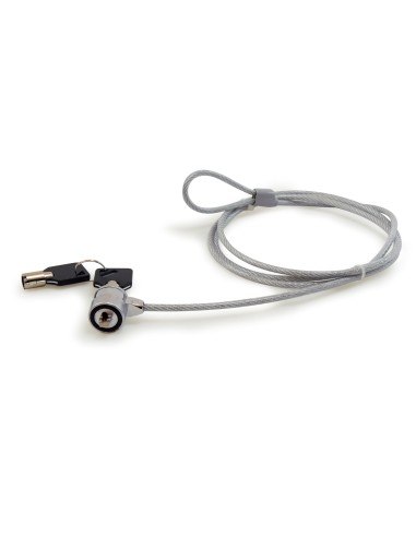 CABLE DE SEGURIDAD PARA PORTATIL EQUIP LIFE CON LLAVE 1.5M PLATA 245401