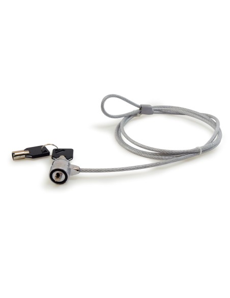 CABLE DE SEGURIDAD PARA PORTATIL EQUIP LIFE CON LLAVE 1.5M PLATA 245401