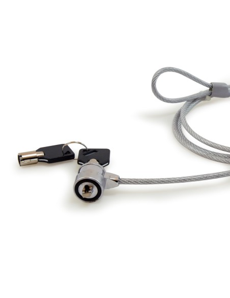 CABLE DE SEGURIDAD PARA PORTATIL EQUIP LIFE CON LLAVE 1.5M PLATA 245401