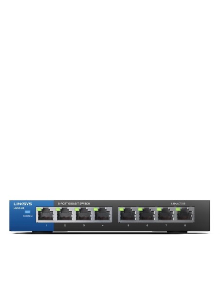 SWITCH LINKSYS NO GESTIONABLE DE 8 PUERTOS GIGABIT NEGRO LGS108-EU