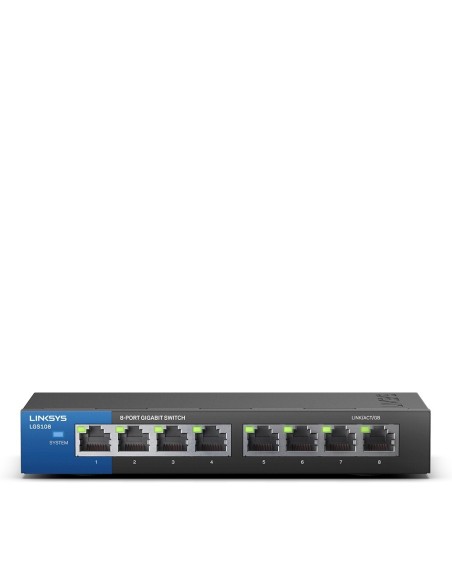 SWITCH LINKSYS NO GESTIONABLE DE 8 PUERTOS GIGABIT NEGRO LGS108-EU