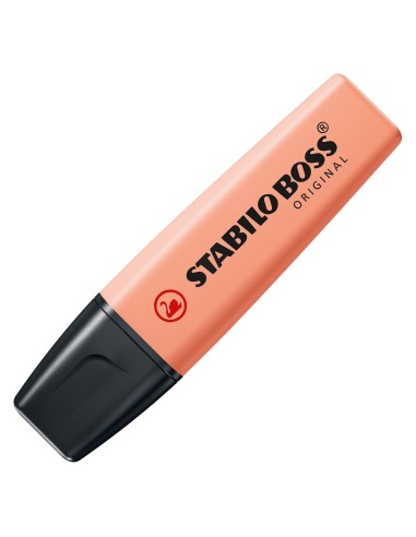 STABILO BOSS ORIGINAL MARCADOR FLUORESCENTE PUNTA BISELADA NARANJA MELOCOTON 70 126