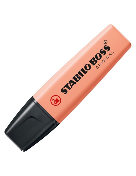 STABILO BOSS ORIGINAL MARCADOR FLUORESCENTE PUNTA BISELADA NARANJA MELOCOTON 70 126