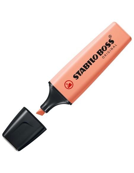 STABILO BOSS ORIGINAL MARCADOR FLUORESCENTE PUNTA BISELADA NARANJA MELOCOTON 70 126