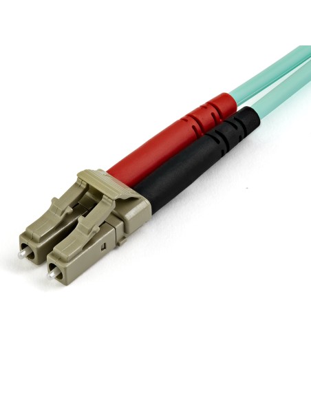 StarTech.com Cable de 10m de Fibra Í?ptica Multimodo Dúplex 50 125 LC a LC - Aqua - OM4 - LSZH