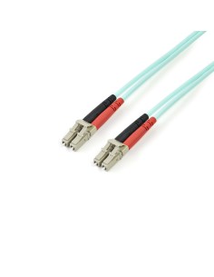 StarTech.com Cable de 3m de Fibra Í?ptica Dúplex Multimodo OM4 de 100Gb 50 125 LSZH LC a LC - Aguamarina