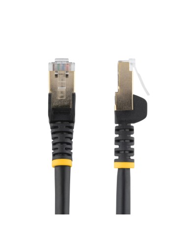 StarTech.com Cable de 1m de Red Ethernet RJ45 Cat6a Blindado STP - Cable sin Enganche Snagless - Negro
