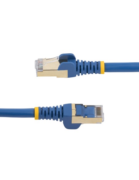 StarTech.com Cable de 0,5m de Red Ethernet RJ45 Cat6a Blindado STP - Cable sin Enganche Snagless - Azul