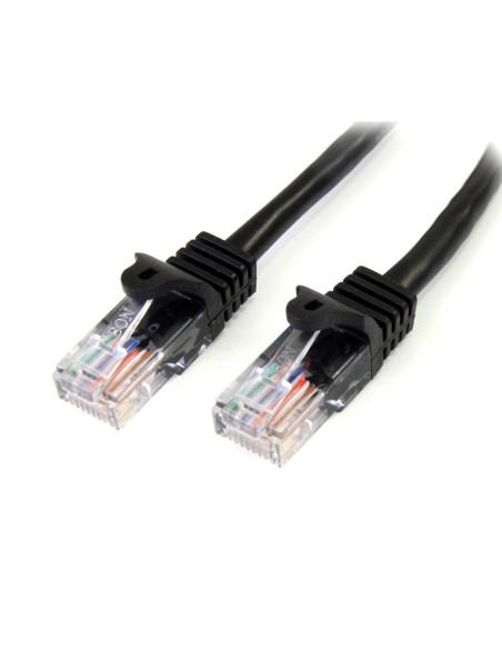 StarTech.com Cable de 1m Negro de Red Fast Ethernet Cat5e RJ45 sin Enganche - Cable Patch Snagless