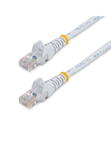 StarTech.com Cable de 1m Blanco de Red Fast Ethernet Cat5e RJ45 sin Enganche - Cable Patch Snagless