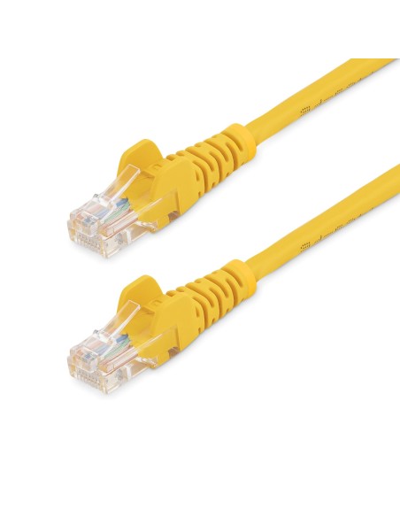 StarTech.com Cable de 1m Amarillo de Red Fast Ethernet Cat5e RJ45 sin Enganche - Cable Patch Snagless