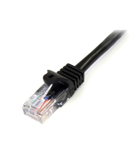 StarTech.com Cable de 2m Negro de Red Fast Ethernet Cat5e RJ45 sin Enganche - Cable Patch Snagless