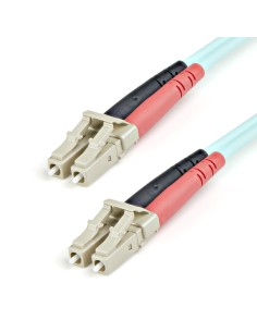 StarTech.com Cable de Fibra Í?ptica Patch de 10Gb Multimodo 50 125 Dúplex LSZH LC a LC de 1m - Aqua