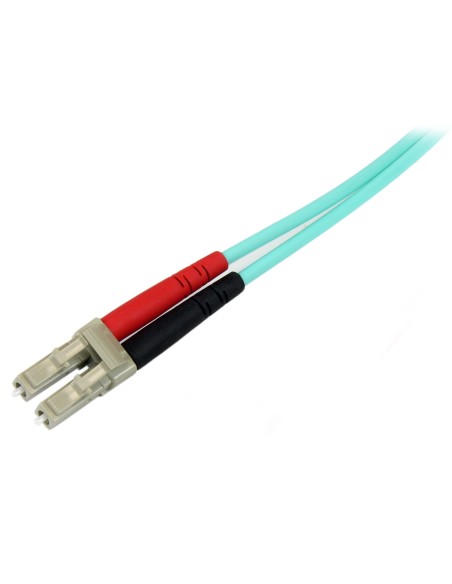 StarTech.com Cable de Fibra Í?ptica Patch de 10Gb Multimodo 50 125 Dúplex LSZH LC a LC de 10m â?? Aqua