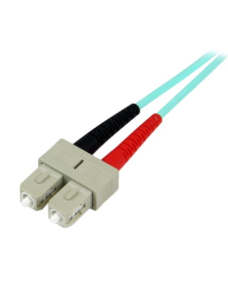 StarTech.com Cable Patch de Fibra LSZH Duplex Multimodo Aqua 50 125 10 Gb 2m LC - SC