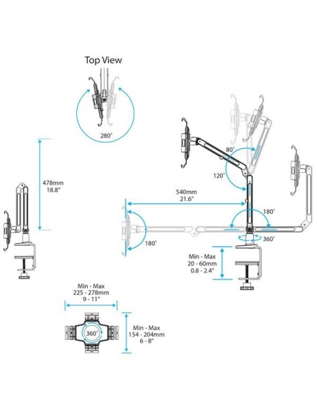 StarTech.com ARMTBLTIW soporte Tablet UMPC Blanco
