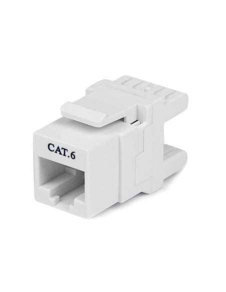 StarTech.com Jack Conector de Pared Módulo Keystone RJ45 Hembra Cat6 de Red 180Âº - Blanco - Tipo 110