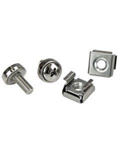 StarTech.com Paquete de 20 Tornillos M5 de 12mm y Tuercas Jaula para Armarios Rack - con Herramienta de Instalación