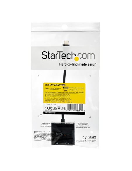 StarTech.com CDP2DP14UCPB Adaptador gráfico USB 7680 x 4320 Pixeles Negro