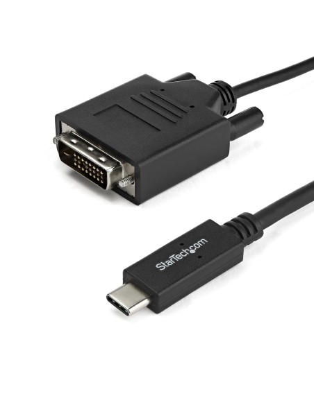 StarTech.com Cable Adaptador Conversor USB-C a DVI - 1m - 1920x1200 negro