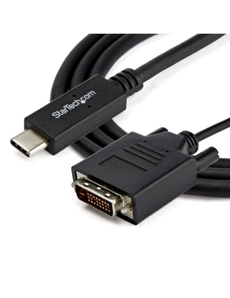 StarTech.com Cable Adaptador Conversor USB-C a DVI - 1m - 1920x1200 negro