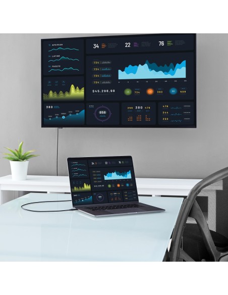 StarTech.com Cable Adaptador Conversor USB-C a DVI - 2m - 1920x1200 negro