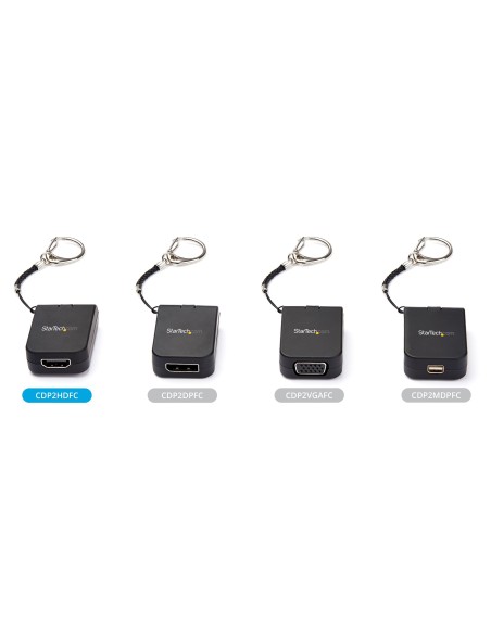 StarTech.com Adaptador Portátil USB-C a HDMI - con Enlace Tipo Llavero de Conexión Fácil y Rápida
