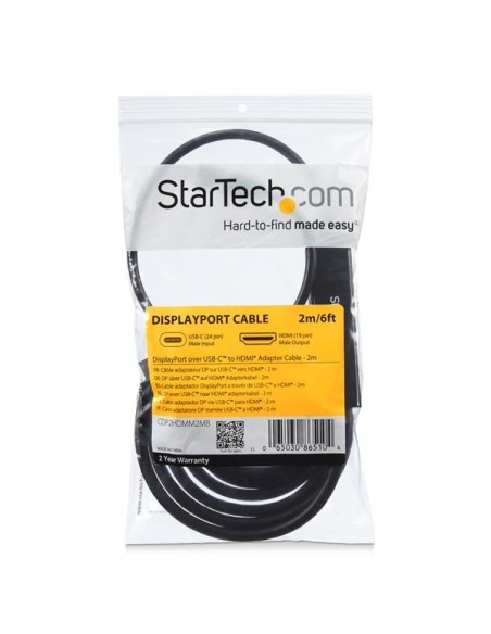 StarTech.com Cable Adaptador USB-C a HDMI - 1m - 4K a 30Hz negro
