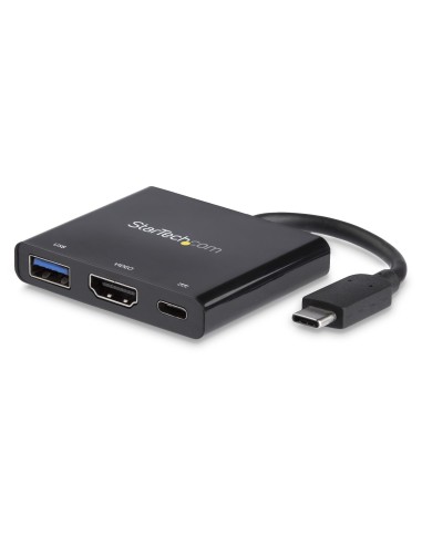 StarTech.com Adaptador Multipuertos USB-C con HDMI - Puerto USB 3.0 - PD de 60W negro
