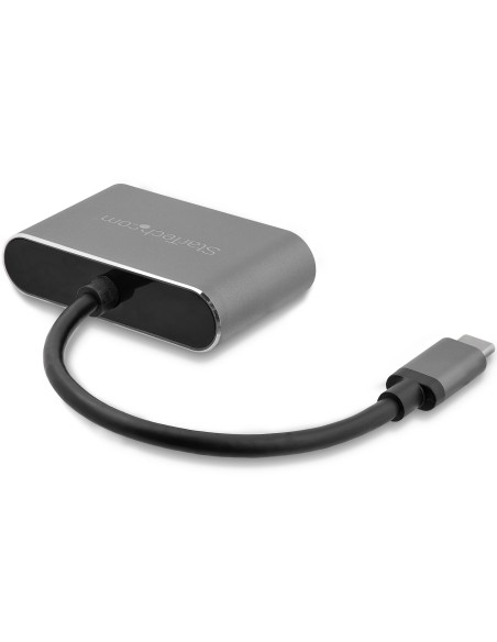 StarTech.com Adaptador USB-C a VGA y HDMI - 2en1 - 4K 30Hz - Gris Espacial - Adaptador Gráfico Externo USB Tipo C
