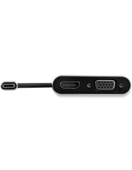 StarTech.com Adaptador USB-C a VGA y HDMI - 2en1 - 4K 30Hz - Gris Espacial - Adaptador Gráfico Externo USB Tipo C