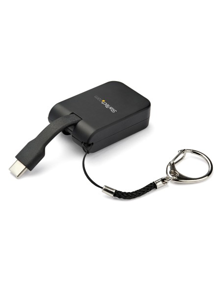 StarTech.com Adaptador Portátil USB-C a VGA con Llavero de Conexión Rápida negro
