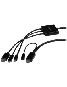 StarTech.com Cable Conversor USB-C a HDMI + Mini DisplayPort + USB tipo C  - 2m negro