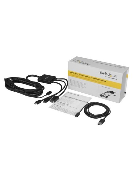 StarTech.com Cable Conversor USB-C a HDMI + Mini DisplayPort + USB tipo C  - 2m negro