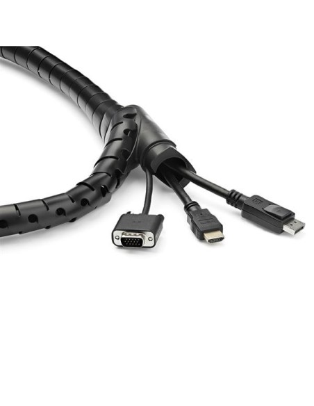 StarTech.com Manga de 2,5m en Espiral para Gestión de Cableado con Diámetro de 45mm negro