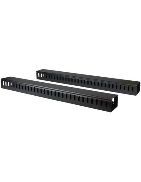 StarTech.com Gestor Organizador Vertical de Cableado con LengÍ¼etas - 0U - 1,8m negro