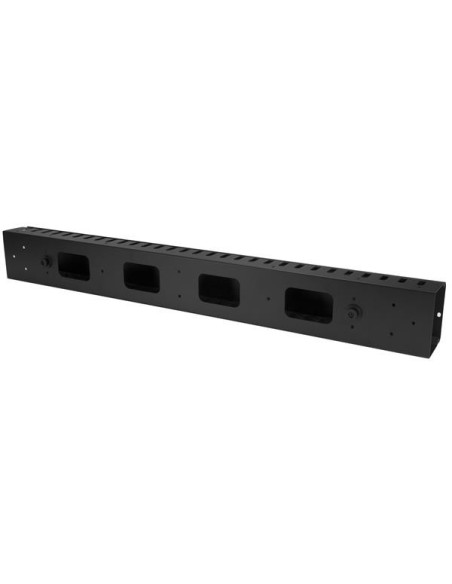 StarTech.com Gestor Organizador Vertical de Cableado con LengÍ¼etas - 0U - 1,8m negro