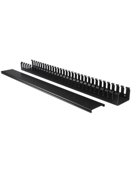 StarTech.com Gestor Organizador Vertical de Cableado con LengÍ¼etas - 0U - 1,8m negro