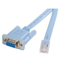 StarTech.com Cable 1,8m para Gestión de Router Consola Cisco RJ45 a Serie DB9 - Rollover - Macho a Hembra azul